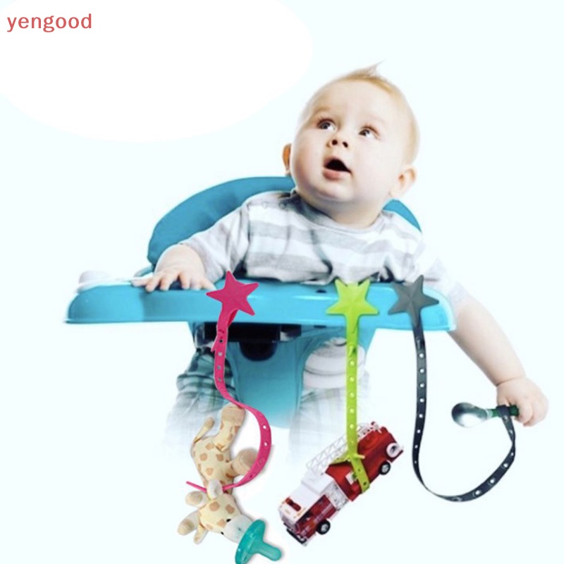 Dây Đeo Núm Vú Giả Bằng Silicone Không Độc Hại Gắn Xe Đẩy Em Bé