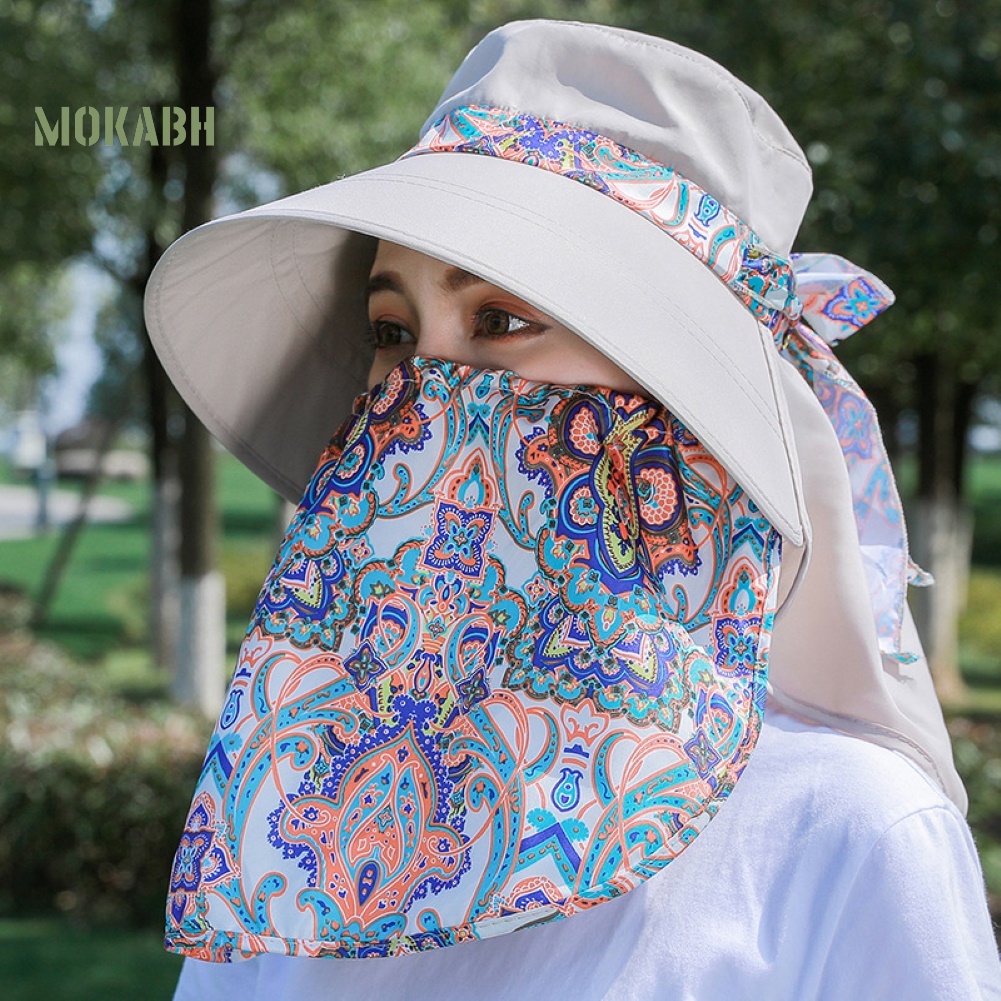 Nón Rộng Vành Chống Tia UV Họa Tiết Hoa Thời Trang Mùa Hè Cho Nữ