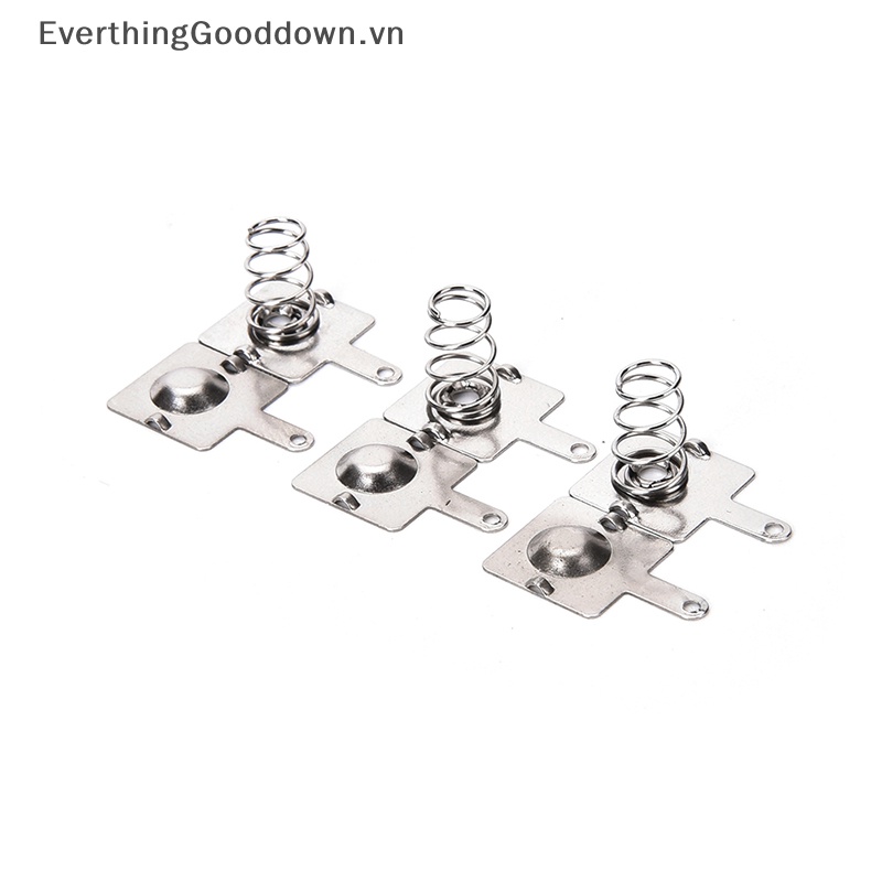 Everthinggooddown Set 10 Cặp Lò Xo Kim Loại Màu Bạc Cho AA AAA 14.5mm * 9mm vn