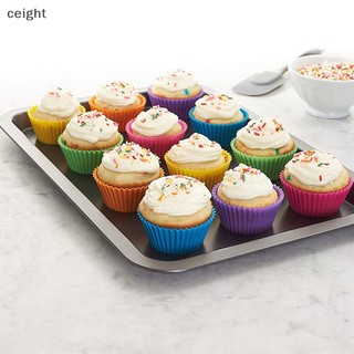 Set 5 Khuôn Silicon Làm Bánh Cupcake / Muffin / Bánh Trứng / Cupcake Hình Tròn