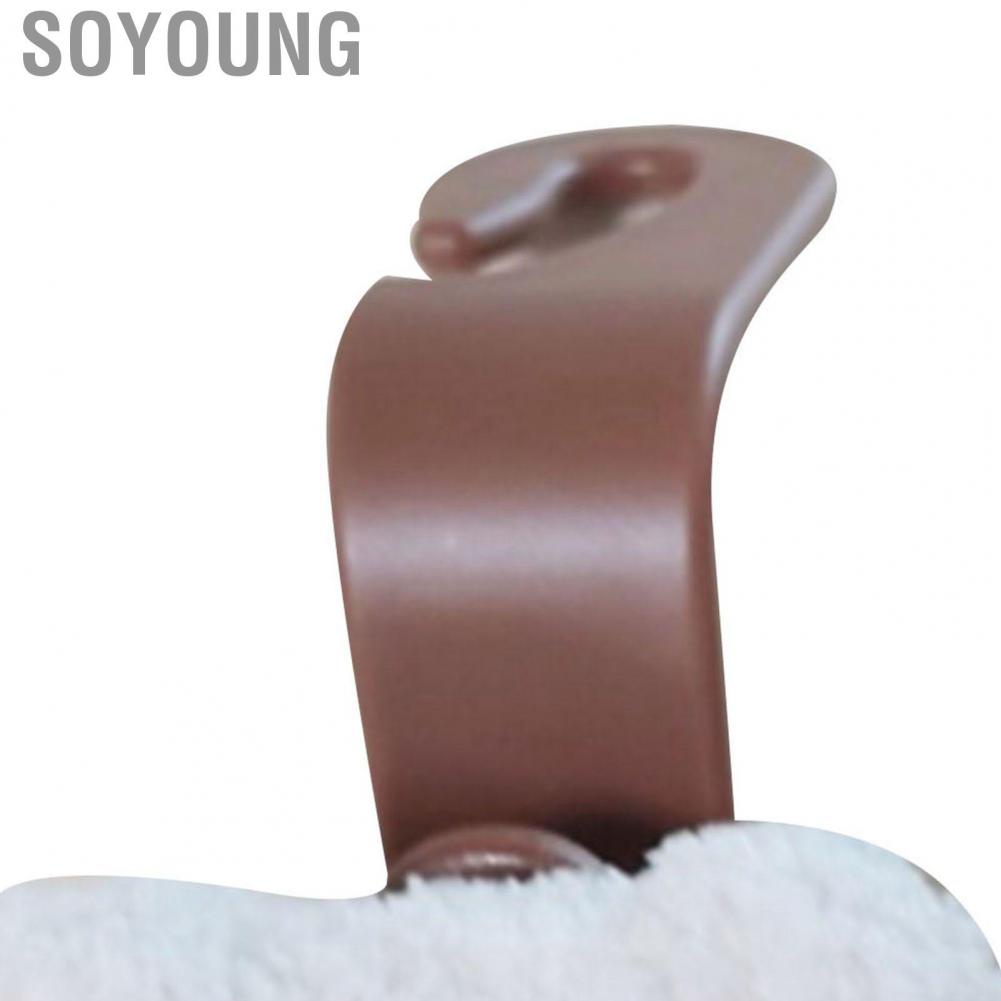 Soyoung Car Purse Hook  Easy Mounting Cute Little Bear Style Headrest Rounded Edges for Water Bottles