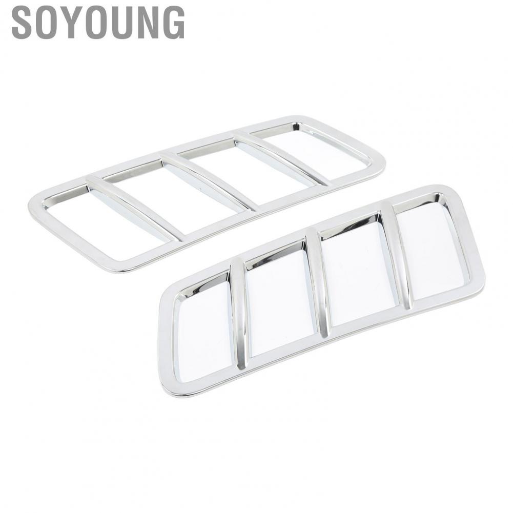 Soyoung Intake Grille Decorative Trims ABS Plastic Silver German Craftsmanship  Hood Air Vent Trim Replacement for Mercedes Benz GLE