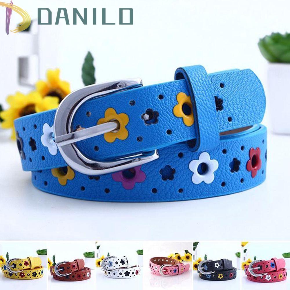 Thắt Lưng Họa Tiết Hoa Bướm Rỗng Unisex Có Thể Điều Chỉnh Cho Trẻ Em