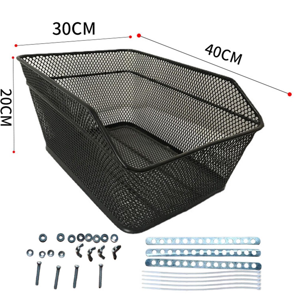 Giỏ Sắt Đựng Vật Dụng Chống Nước Mưa Gắn Yên Sau Xe Đạp