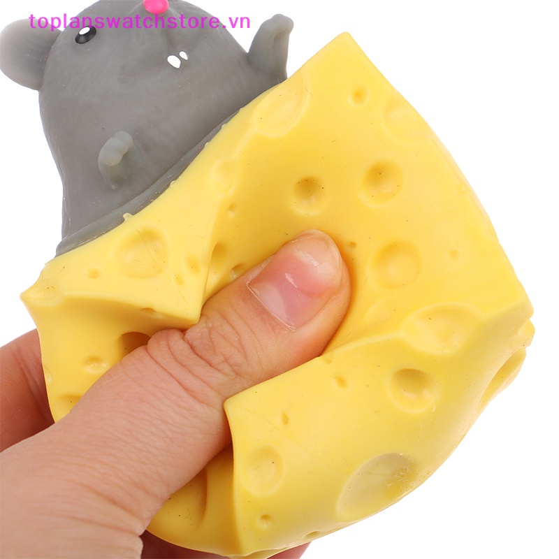 Đồ Chơi Nắn Bóp Giúp Giải Tỏa Căng Thẳng Hình Chú Chuột Và Phô Mai Đáng Yêu