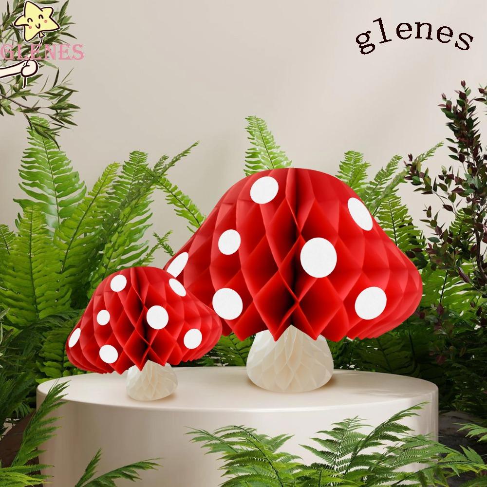 Glenes Quả Cầu Tổ Ong 3d Màu Đỏ Và Trắng Sáng Tạo Dành Cho Trang Trí Tiệc Sinh Nhật / Đám Cưới