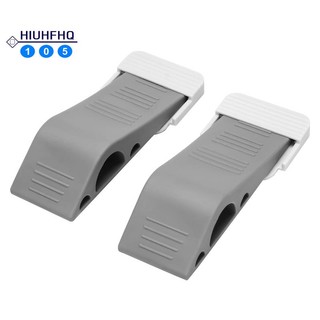 Bộ 2 Miếng Chặn Cửa Bằng Cao Su Chịu Được Sức Nặng Cao Cấp Kèm Giá Đỡ Trang Trí Cho Draft Stopping & more The Original (Xám)