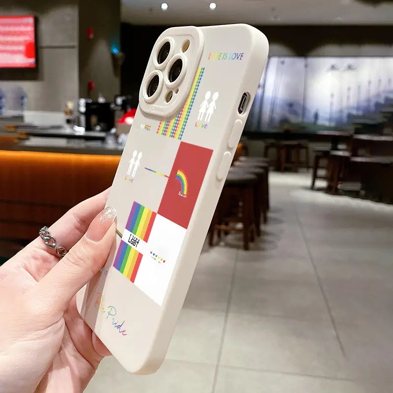 Ốp Điện Thoại Silicone TPU Chống Vỡ In Hình Cầu Vồng Cho IPhone 14 13 Pro Max 11 12 Pro Max XS X XR SE 2020 6S 8 7 Plus