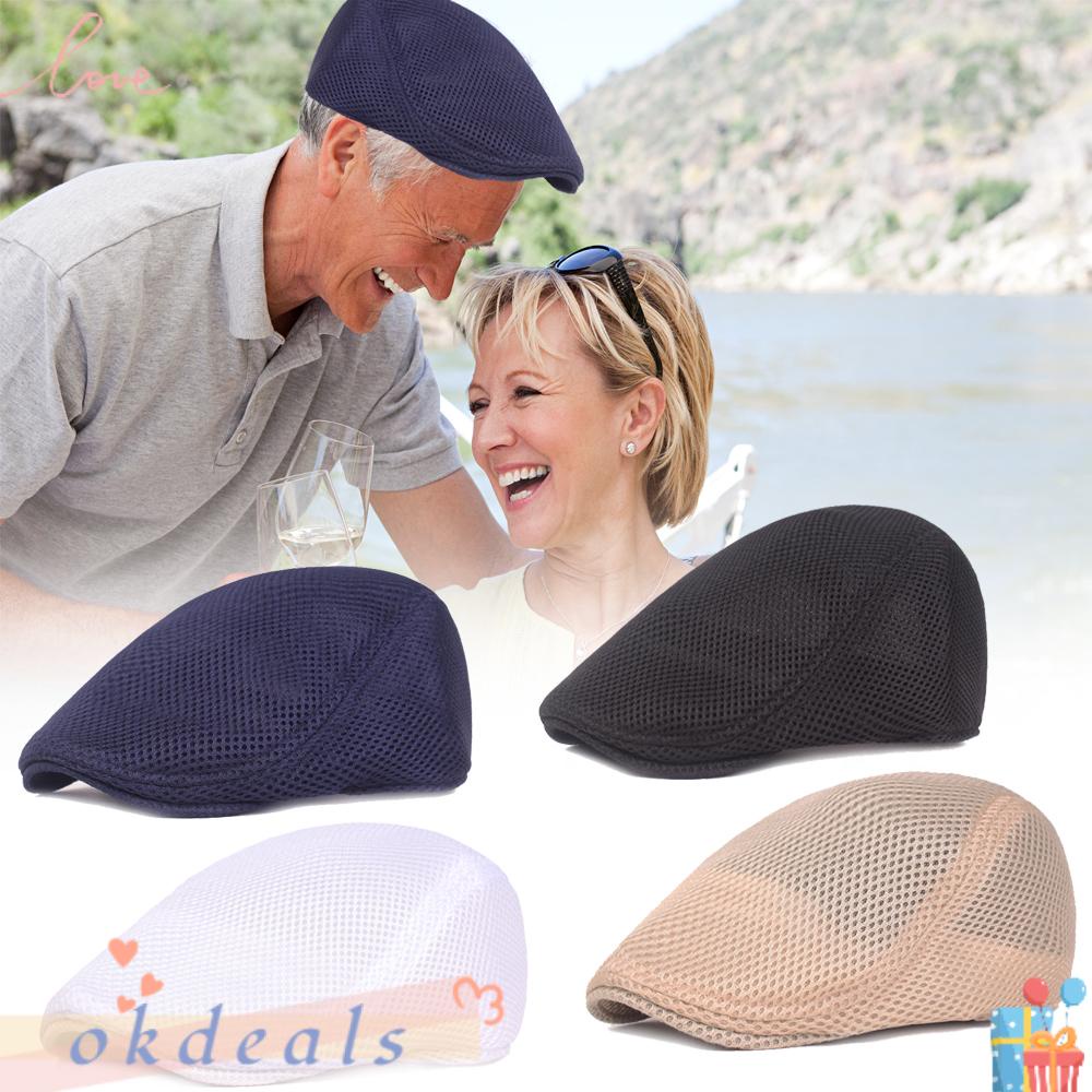 Mũ Beret Phối Lưới Thoáng Khí Thời Trang Cho Nam