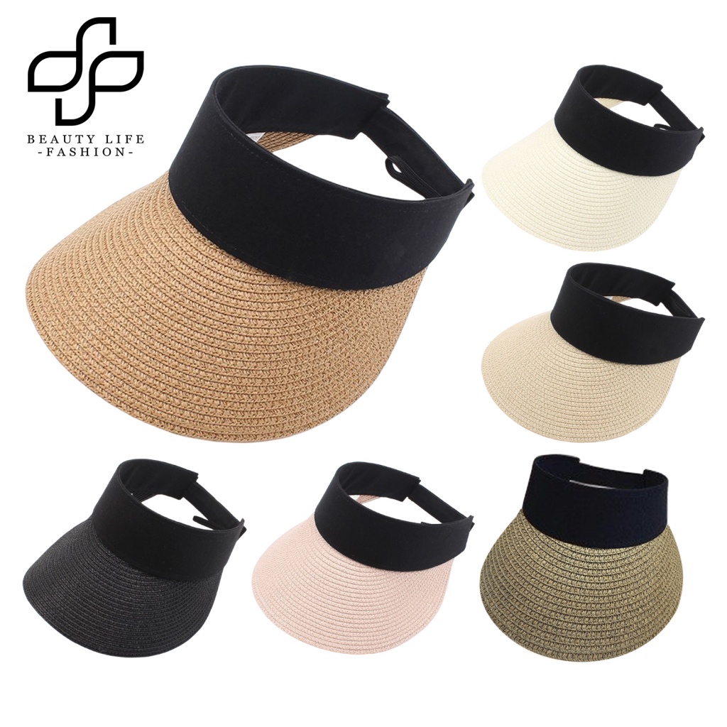 Nón Chống Nắng Hở Chóp Màu Sắc Tương Phản Thời Trang Dành Cho Nữ