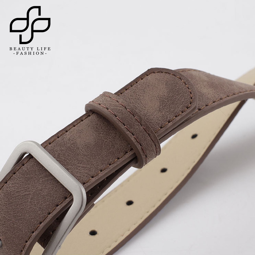 Beautylife Thắt Lưng Khóa Vuông Chống Mài Mòn Không Phai 5 Màu Thời Trang Công Sở