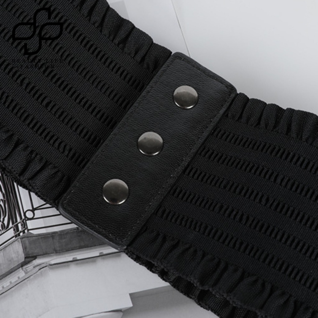 Thắt Lưng Bản Rộng Màu Trơn Co Giãn Tốt Thời Trang Dự Tiệc Cho Nữ