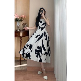Đầm lụa loang 2 màu cực thu hút 1846