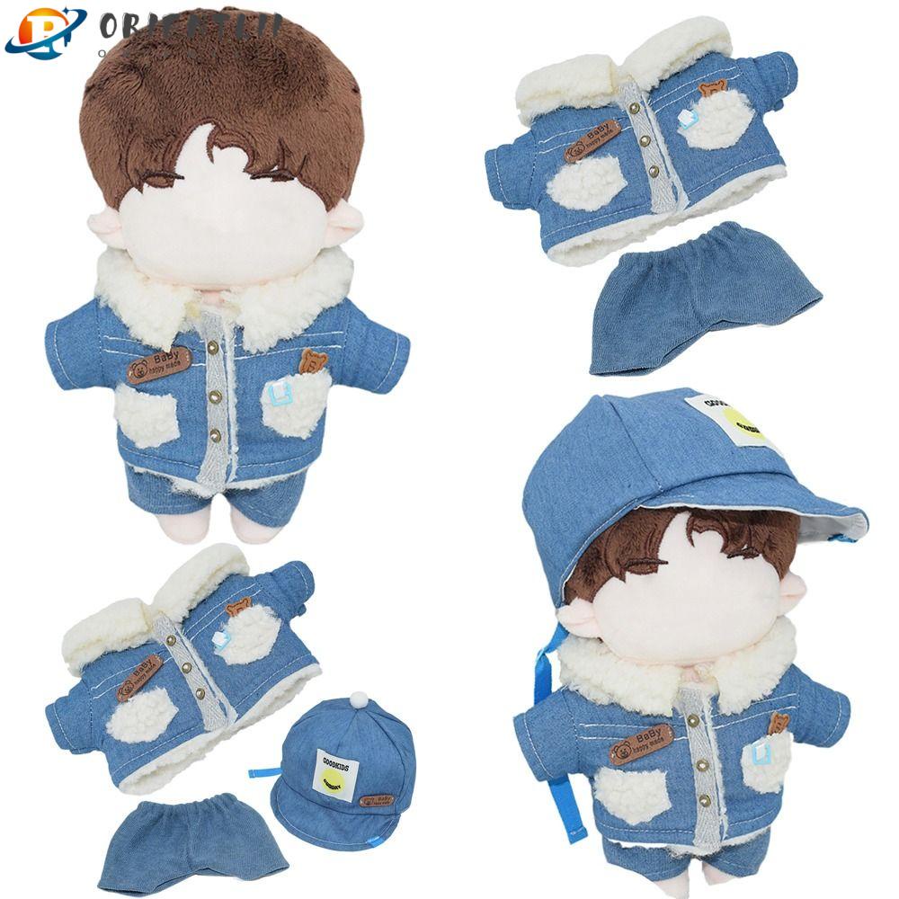 Set Áo Khoác Denim + Nón Xinh Xắn Cho Búp Bê 20CM