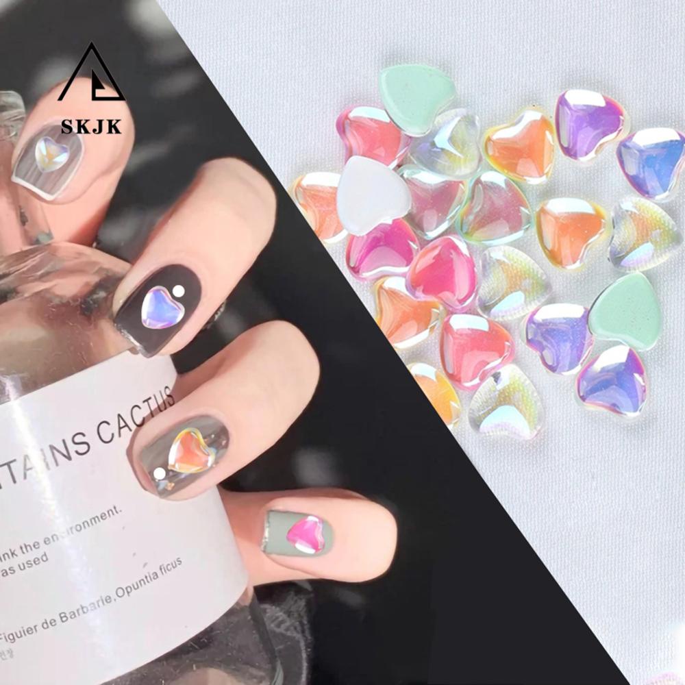 Miếng Dán Trang Trí Móng Tay 3D Thời Trang|Charms Phụ Kiện Trang Trí Móng Tay Hình Trái Tim Xinh Xắn