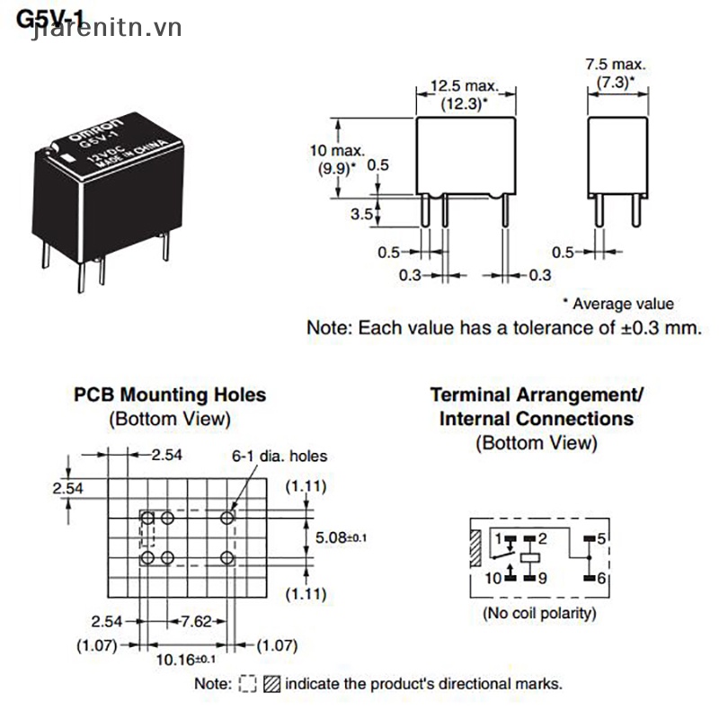 Rơ Le Tín Hiệu G5V-1-T90 G5V-1-5VDC G5V-1-12VDC G5V-1-24VDC 6Pin Spdt Chất Lượng Cao
