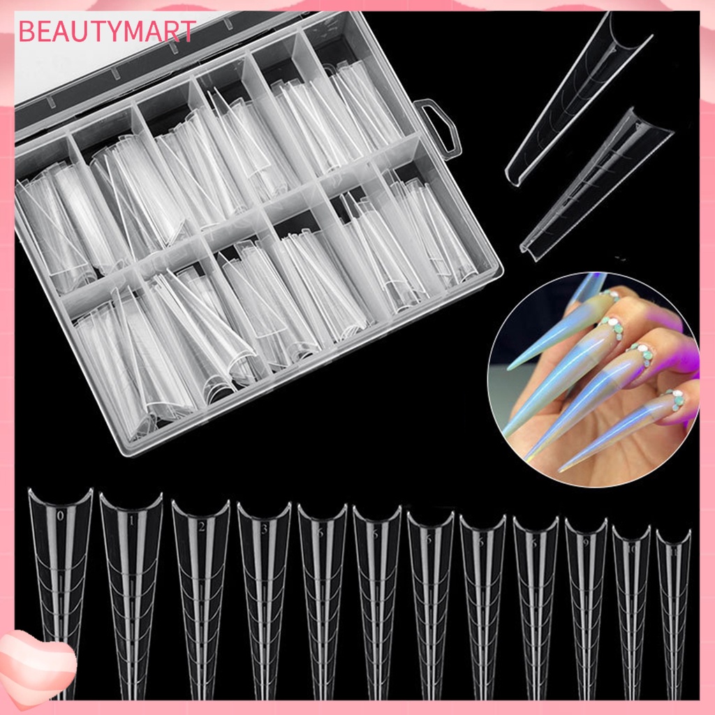 Set 120 Khuôn Nối Dài Móng Tay Trong Suốt Nhanh Chóng