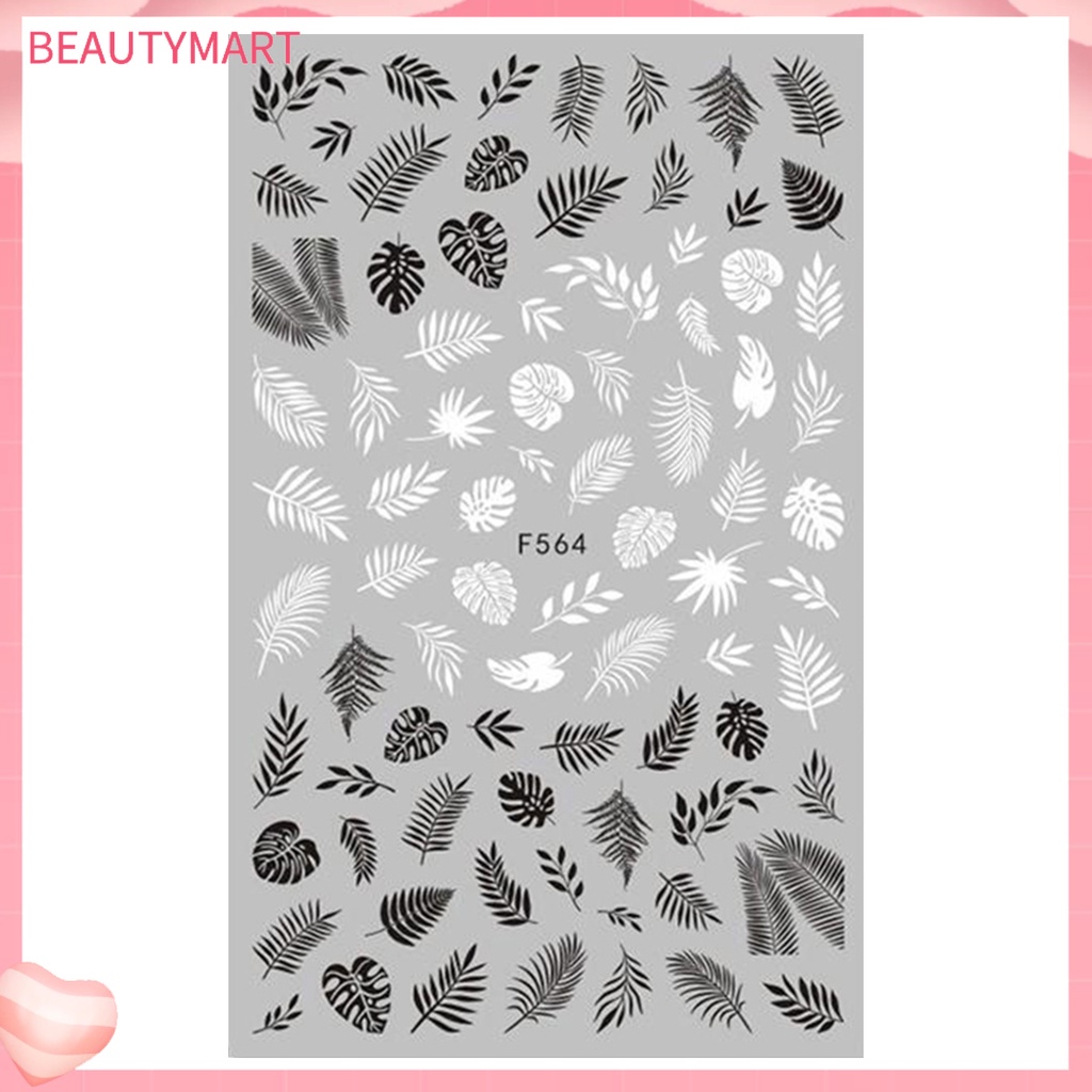 Miếng Dán Trang Trí Móng Tay 3D Tự Dính Lâu Trôi Đa Năng Màu Sắc Tương Phản Dành Cho Nữ