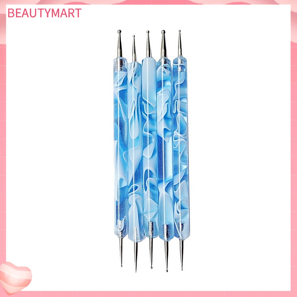 Set 5 Cọ Vẽ Móng Tay 2 Đầu Chuyên Dụng Cho Nữ