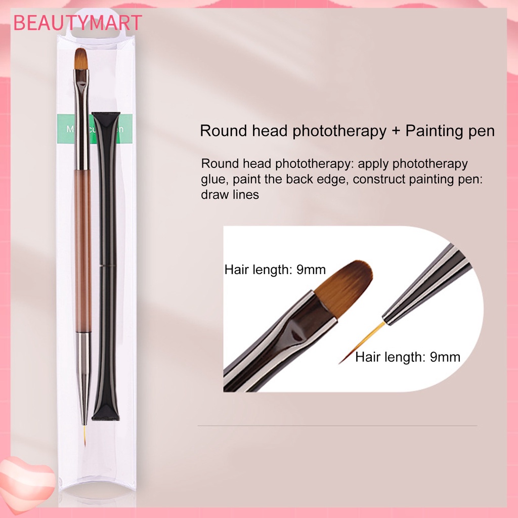 Bút Vẽ Móng Nghệ Thuật Hai Đầu Lông Mềm Không Phai Màu Với Vỏ Bút Chấm Bi
