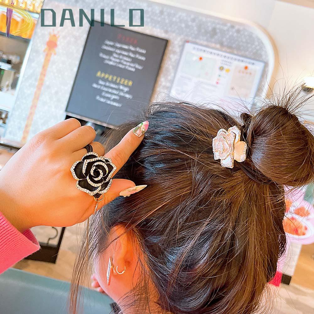 Danilo Dây Buộc Tóc Hoa Trà Đơn Giản Dễ Phối Đồ Phong Cách Hàn Quốc Cho Nữ
