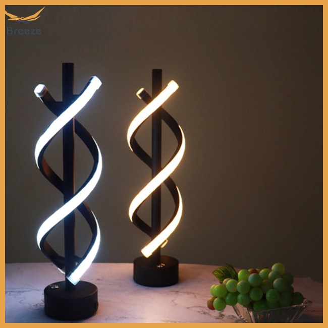 Đèn Led Để Bàn Dạng Xoắn Ốc Đơn Giản Sáng Tạo Có Thể Sạc Lại Trang Trí Nhà Hàng / Phòng Ngủ