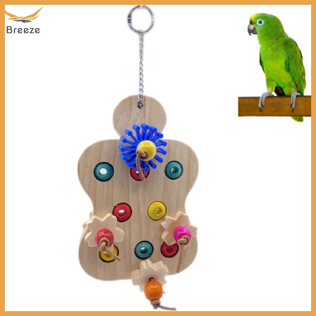 Đồ Chơi Xếp Hình Bằng Gỗ Tự Nhiên Giúp Giảm Căng Thẳng Dành Cho Chim Vẹt