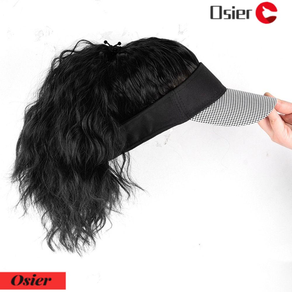 OSIER1 Bộ Tóc Giả Bằng Sợi Tổng Hợp Kháng Nhiệt Kèm Mũ Thời Trang