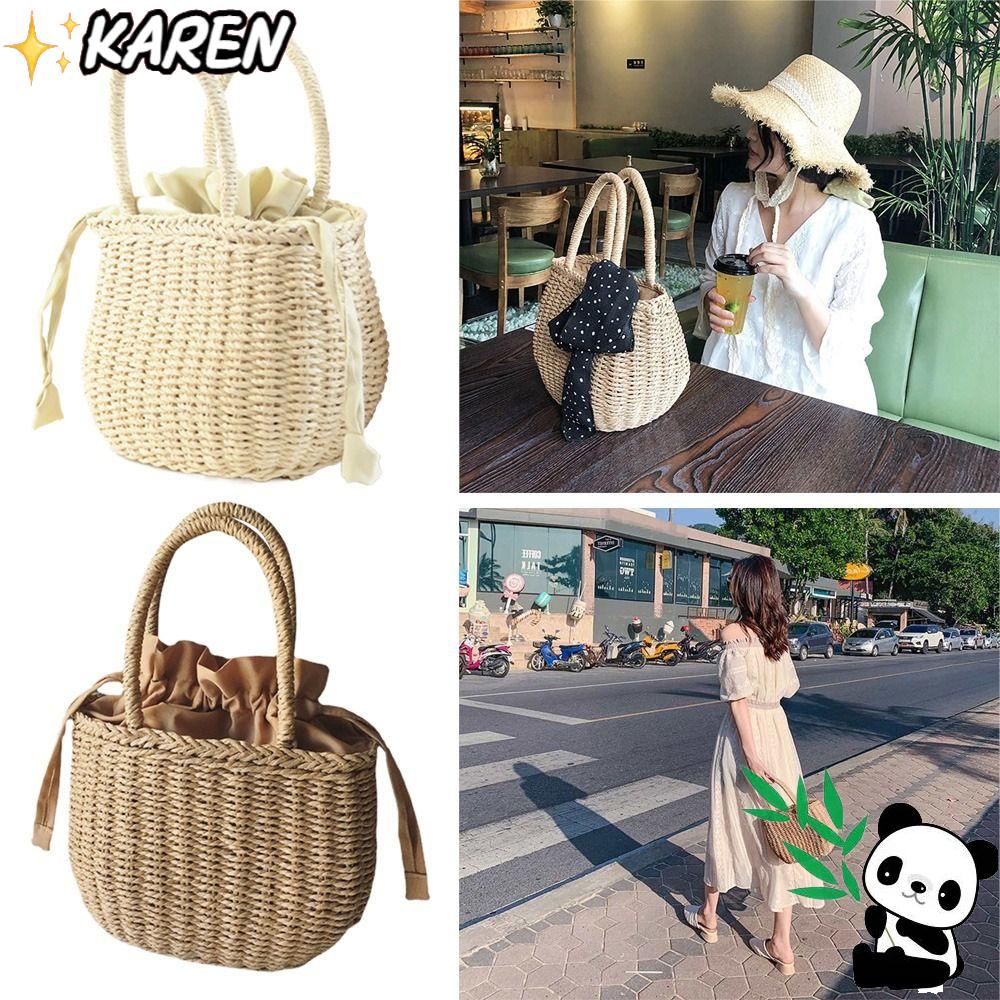 Túi Xách Đan Rơm Thủ Công Thời Trang Mùa Hè 2023 Cho Nữ