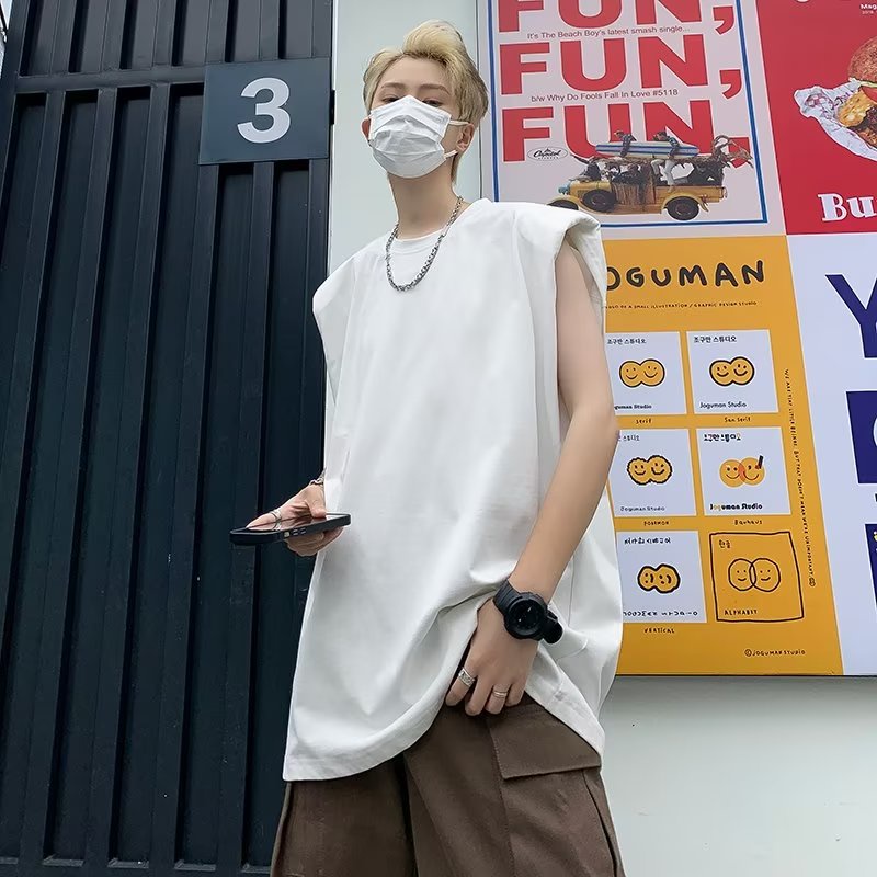 Áo Thun Cotton Sát Nách Dáng Rộng Phong Cách Bóng Rổ Hợp Thời Trang Mùa Hè Cho Nam