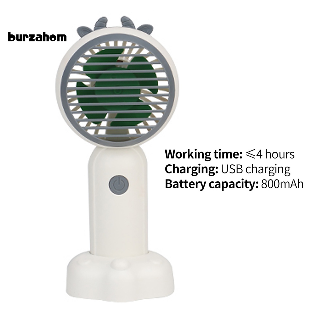 Quạt Làm Mát Mini Cầm Tay Hình Gia Súc Hoạt Hình Dễ Thương Có Thể Sạc Lại