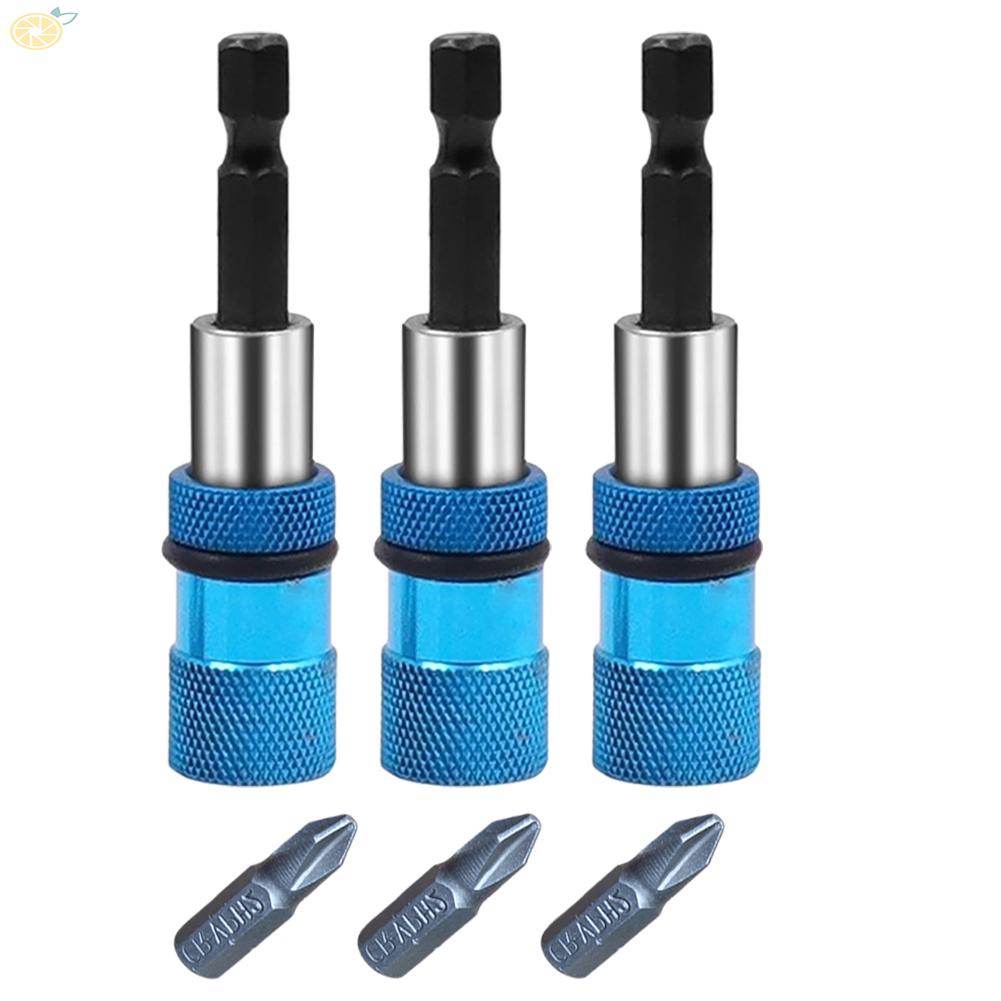 【VARSTR】Screwdriver Bit Nutdriver Quick Connecting Rod 1/4 Inch 3pcs For Electric Drill