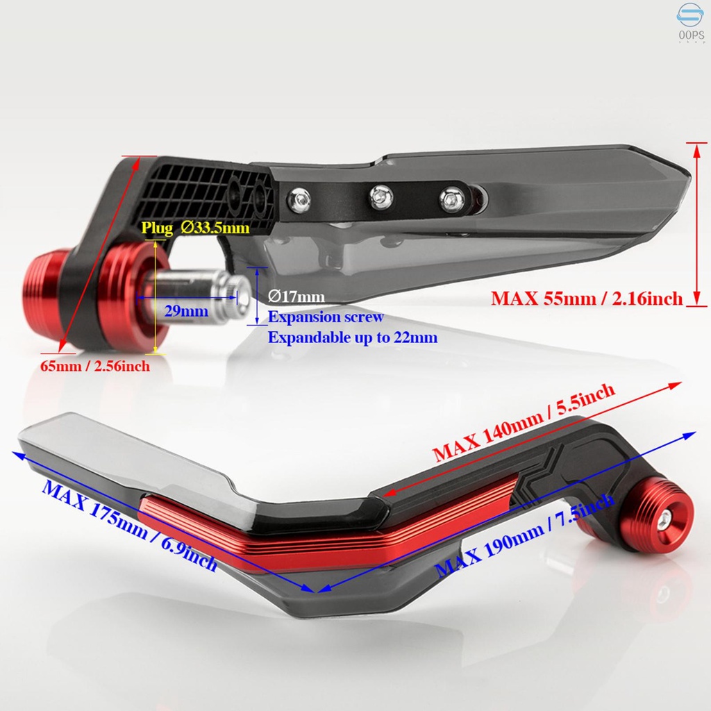 1 Cặp Tấm Chắn Gió Bảo Vệ Tay Lái Xe Máy Thông Dụng Cho 7 / 8 ''