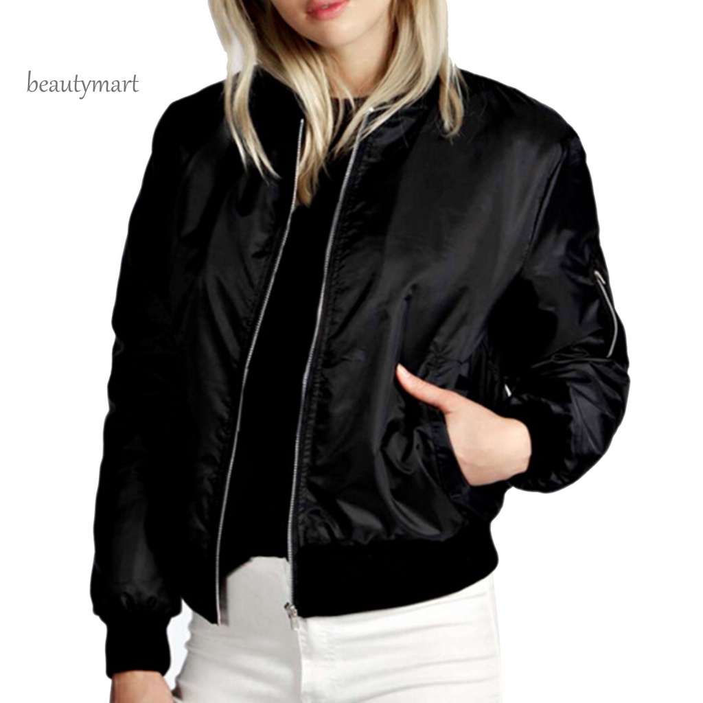 Áo Khoác Cardigan Cổ Đứng Tay Dài Màu Trơn Giữ Ấm Mùa Thu Đông Size Lớn Cho Nữ beautymartm1