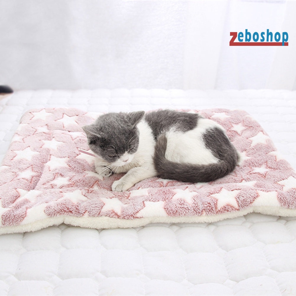 Thảm Lông Cừu Mềm Mại Hình Dấu Chân Chó Mèo Ngôi Sao Giữ Ấm Cho Thú Cưng