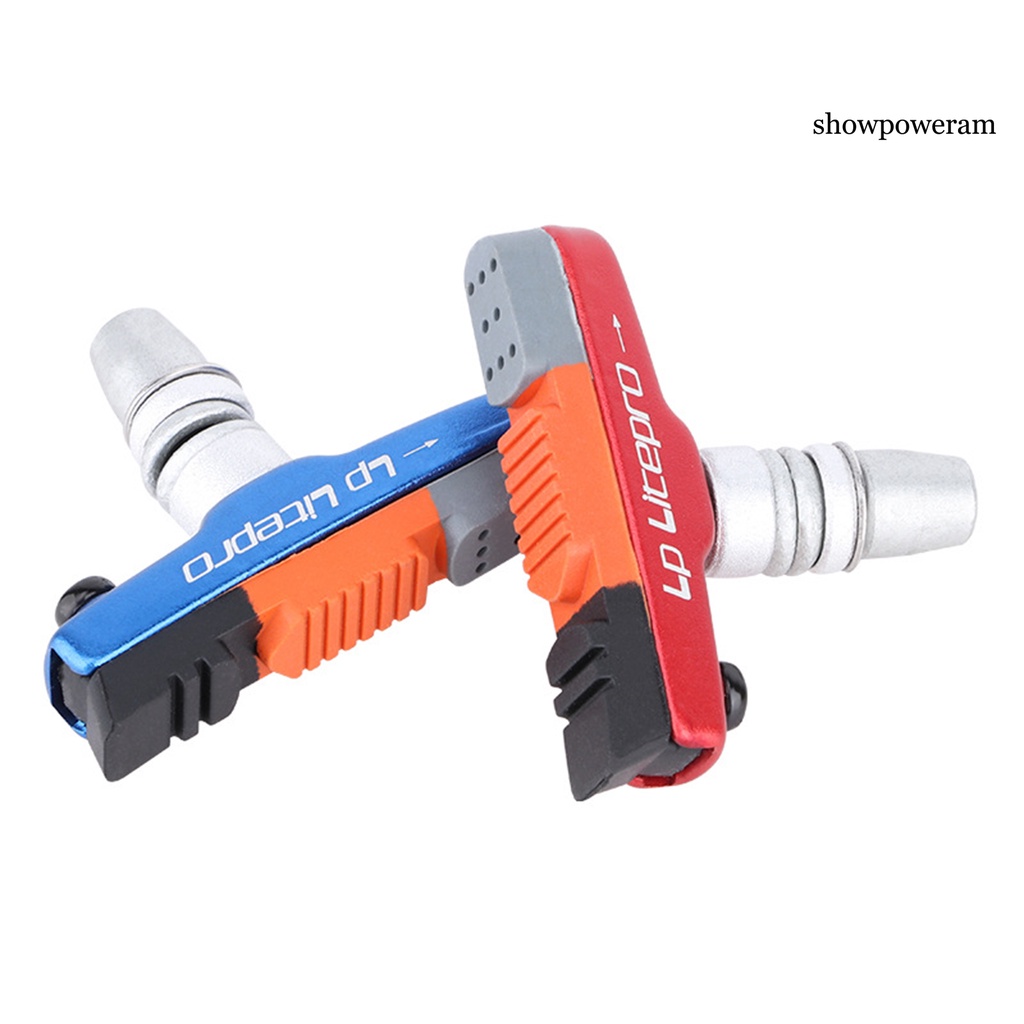 1 Cặp Má Phanh Xe Đạp Hình Chữ V Bằng Cao Su Dày Dặn Giảm Tiếng Ồn Tiện Dụng