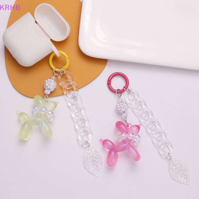 Móc Khóa Hình Cún Và Bong Bóng Dễ Thương Trang Trí Điện Thoại / Chìa Khóa Mới