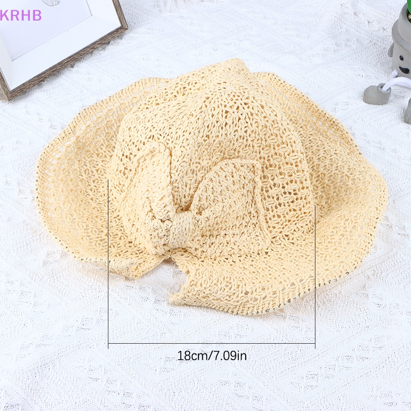 Nón Tai Bèo Vành Rộng Thắt Nơ Có Thể Gập Lại Thời Trang Mùa Hè Cho Nữ Mới