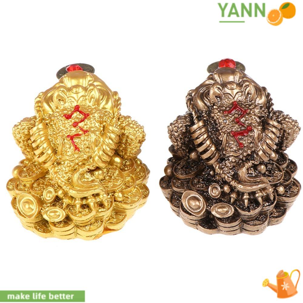 Tượng Ếch May Mắn Bằng Nhựa Resin Để Bàn Trang Trí Văn Phòng Phong Thủy 1