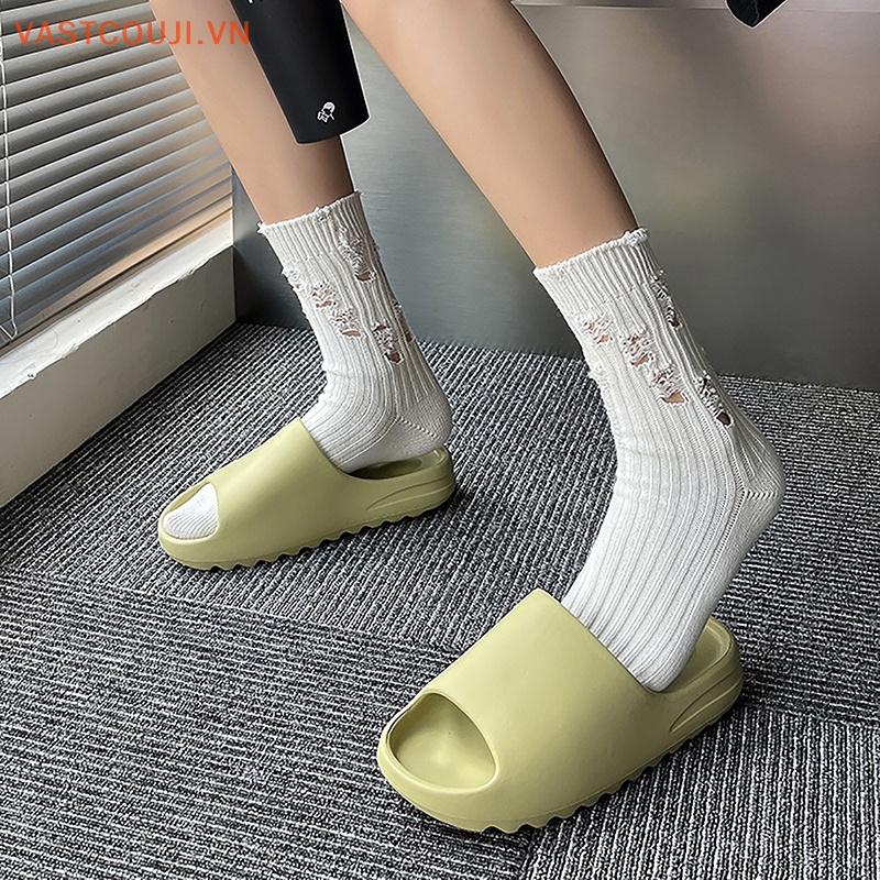 Vớ Đan Len Rách Phong Cách Harajuku Đường Phố Thời Trang Cho Nữ