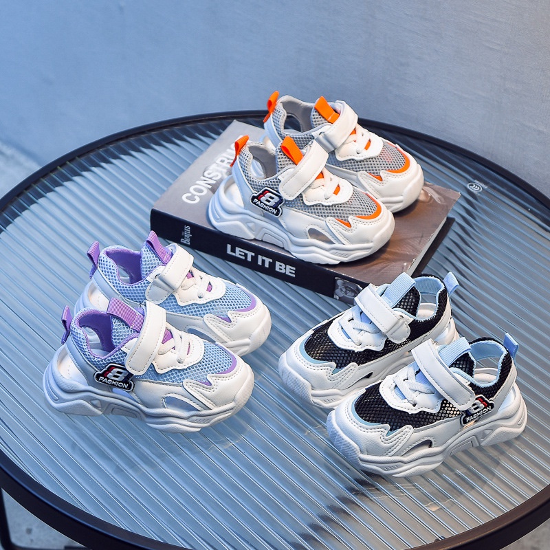 Giày Sandal Thể Thao Phối Lưới Rỗng Thời Trang Mùa Hè 2023 Cho Bé