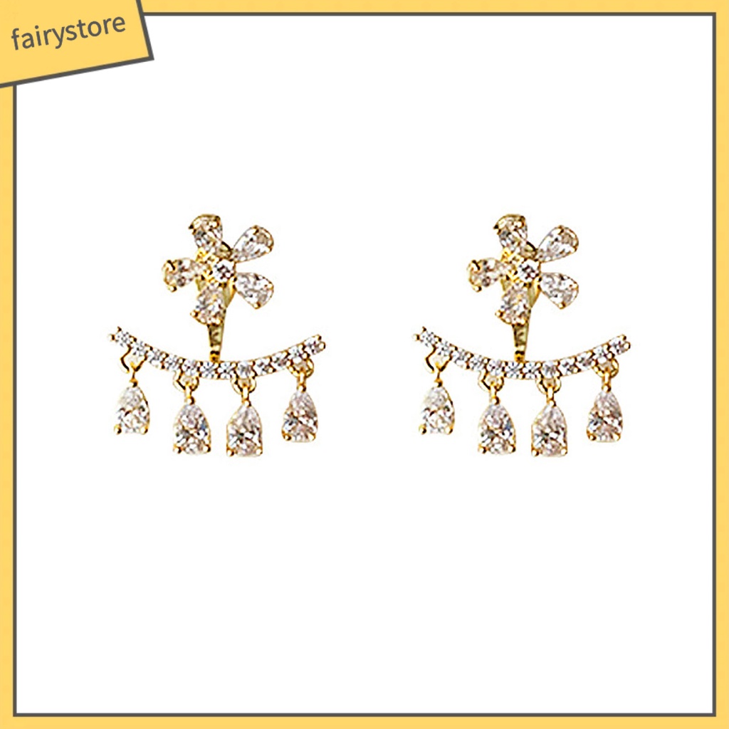 Bông Tai Hình Hoa Đính Đá Lấp Lánh Phong Cách Bohemia Dành Cho Nữ