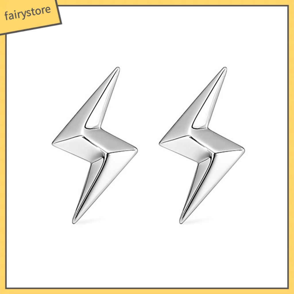 [FRO] 1 Đôi Bông Tai Nam Hình Học Ba Chiều Bằng Niken Cao Cấp Cá Tính