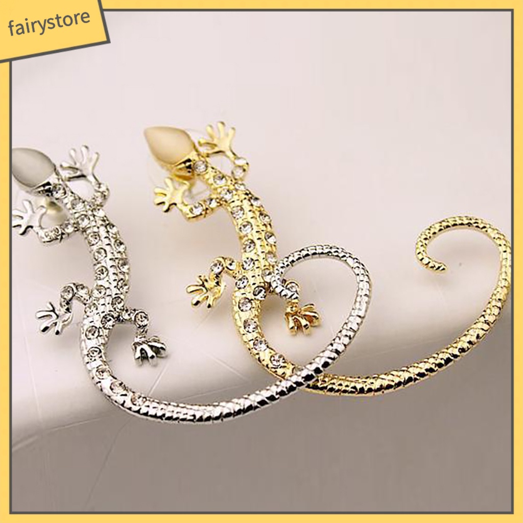 1 Khuyên Vành Tai Hình Thằn Lằn Đính Đá Thời Trang Cho Nữ