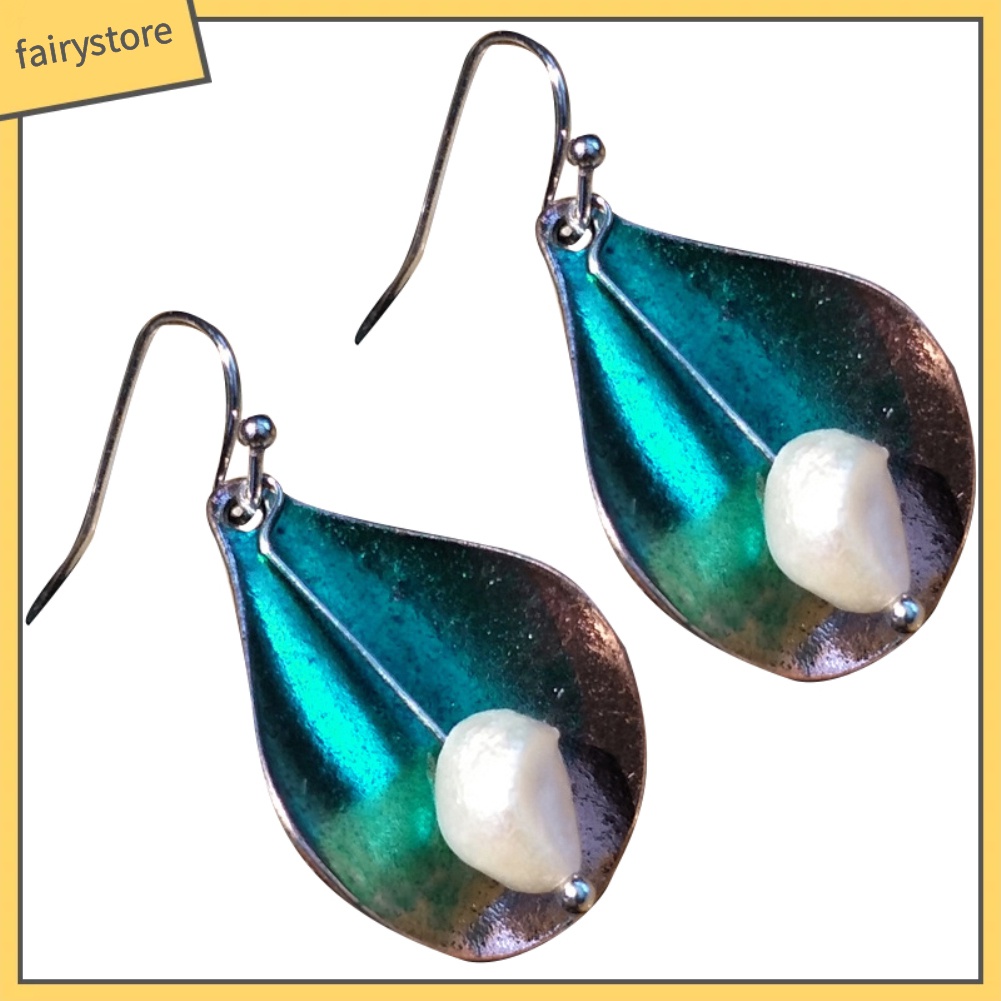 Bông Tai Móc Treo Nhiều Lớp Đính Ngọc Trai Nhân Tạo Phong Cách Vintage Cho Nữ