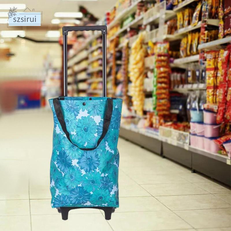 Túi Mua Sắm Có Bánh Xe Đẩy Có Thể Gấp Gọn Tiện Lợi