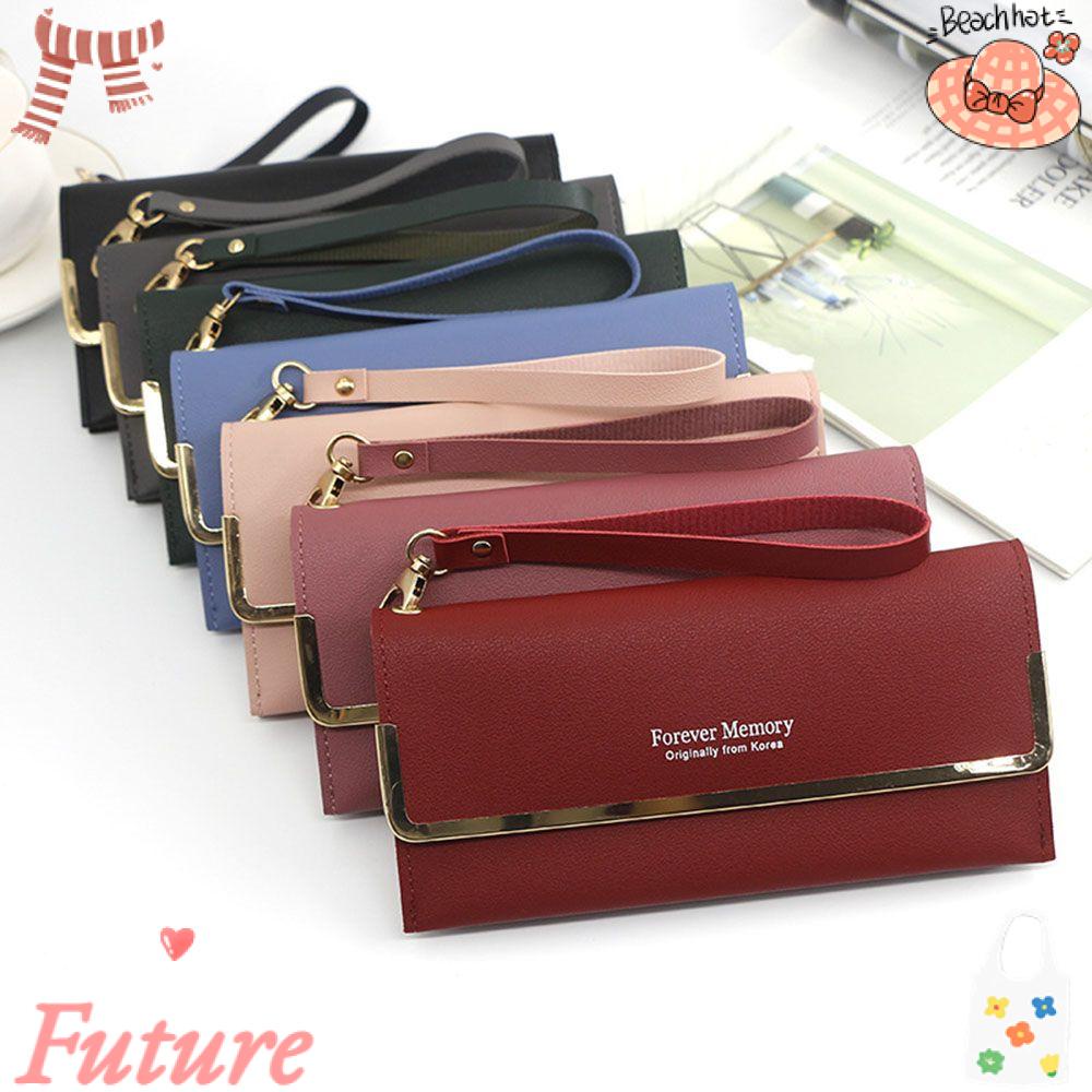 Ví Da PU Cầm Tay Dáng Dài Chống Trộm Đa Năng Tiện Dụng Giá Đỡ