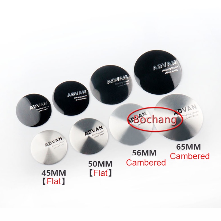 Set 4 Nắp Đậy Trục Bánh Xe Đua 45mm 50mm 56mm 65mm Bằng Nhôm In Logo Advan