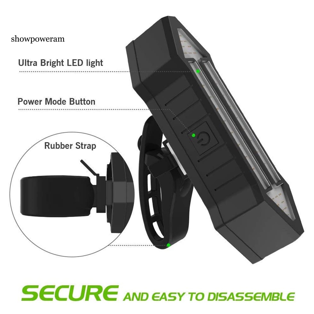 Đèn LED Gắn Đuôi Xe Đạp Kèm Sạc USB Chống Thấm Nước Tiện Dụng Chất Lượng Cao