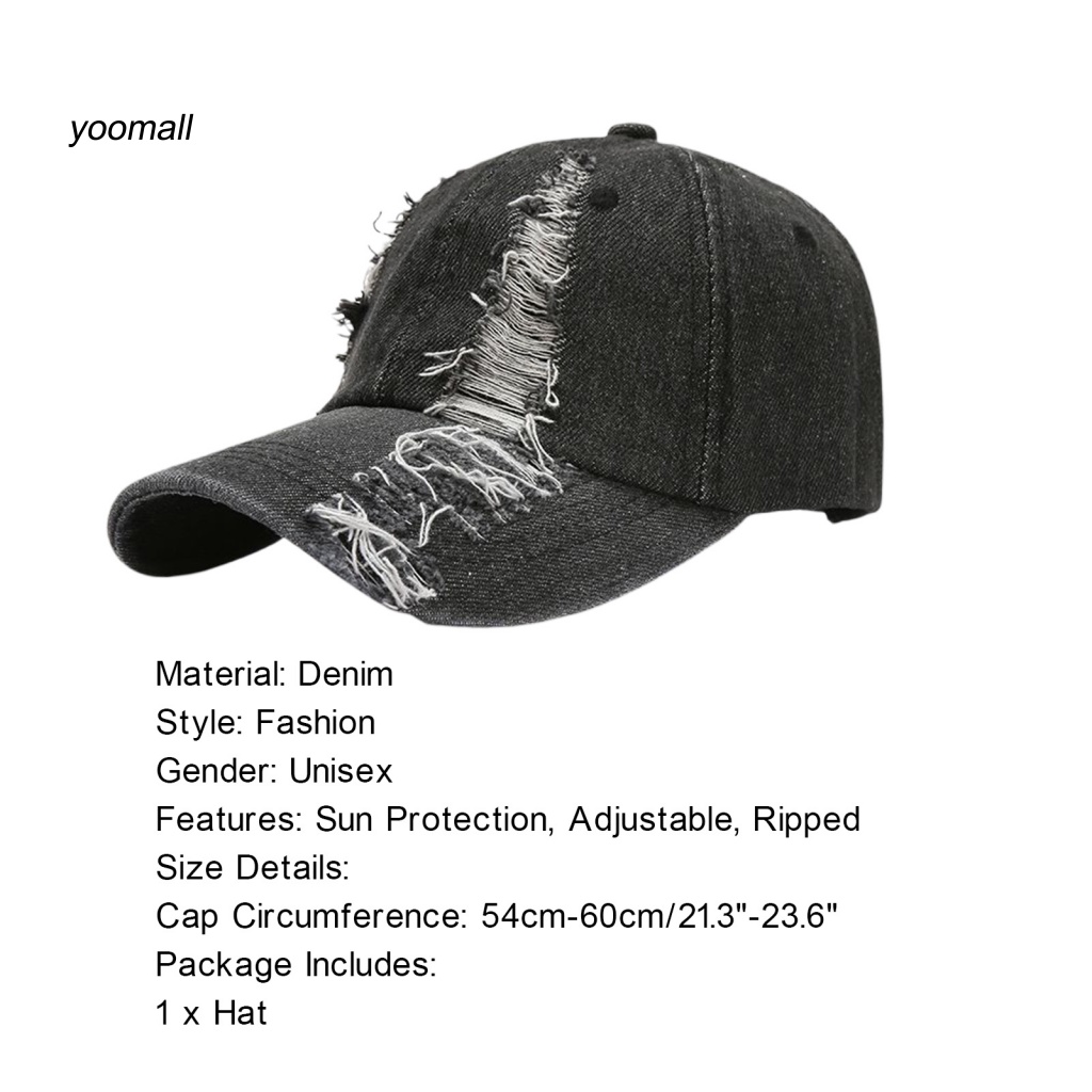 Mũ Lưỡi Trai Denim Màu Sắc Đơn Giản Phong Cách Hip Hop Cho Nam Và Nữ
